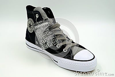 New black Converse All stars Sneaker Editorial Stock Photo