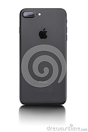 New black iPhone 7 Plus. Editorial Stock Photo