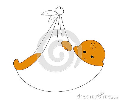 New born baby Cartoon Illustration