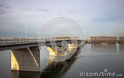 New bridge in Belgrade, Serbia Stock Photo