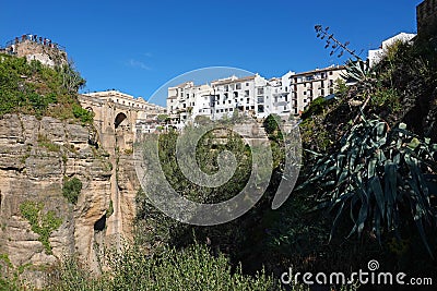 Puente Nuevo bridge in Ronda in Andalusia, Spain Stock Photo