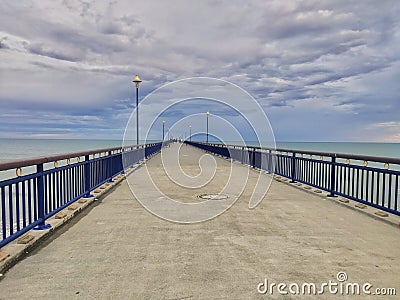 New Brighton beach pier view Editorial Stock Photo