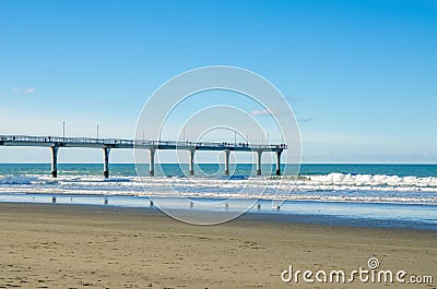 New Brighton Pier in Christchurch Stock Photo