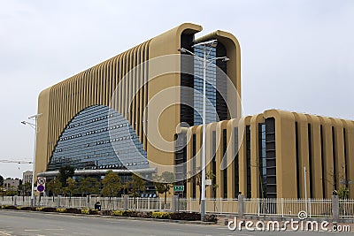 New brown building Editorial Stock Photo