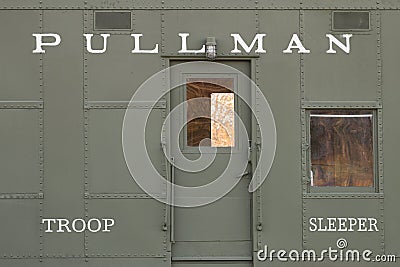 Pullman sleeper railroad car Editorial Stock Photo