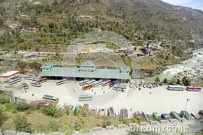 New bus stand built in Himalayan village Rampur state Himachal Pradesh Editorial Stock Photo