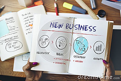 New Business Begin Launch Growth Success Concept Stock Photo
