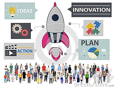 New Business Innovation Strategy Technology Ideas Concept Stock Photo