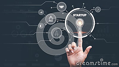 New business startups for young entrepreneurs, new business development ideas, creativity to bring technology to the next level, Stock Photo