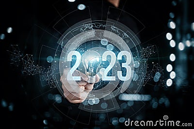 New 2023 business year with new ideas Stock Photo