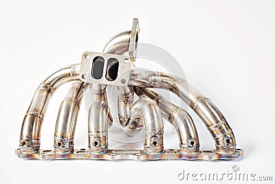 New car exhaust manifold Stock Photo