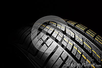 New car the pattern of rubber, close, detail Stock Photo
