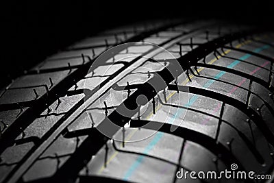 New car the pattern of rubber, close, detail Stock Photo