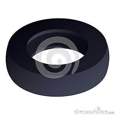 New car tire icon, isometric style Vector Illustration