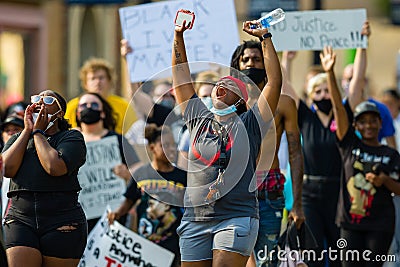 New Castle, PA George Floyd Peaceful Protest Editorial Stock Photo