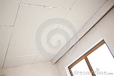 New ceiling installation Stock Photo