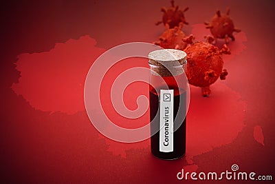 New chinese Coronavirus concept. Positive blood test result. Stock Photo
