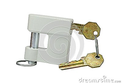 New close metal padlock Stock Photo