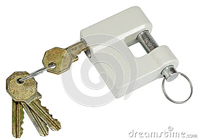 New close metal padlock Stock Photo