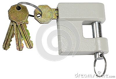 New close metal padlock Stock Photo