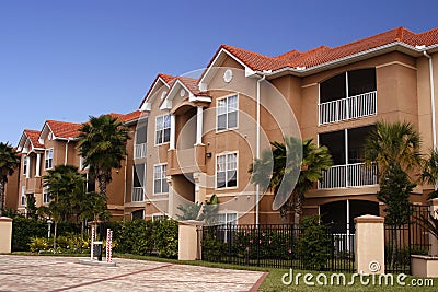 New colorful condos Stock Photo