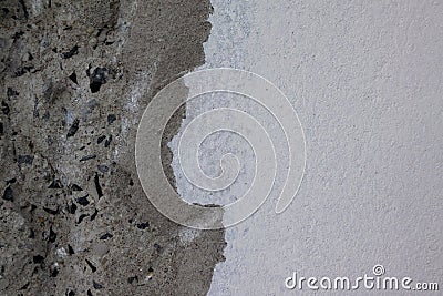 New concrete wall background before attaching the tile. Floor, material. Stock Photo