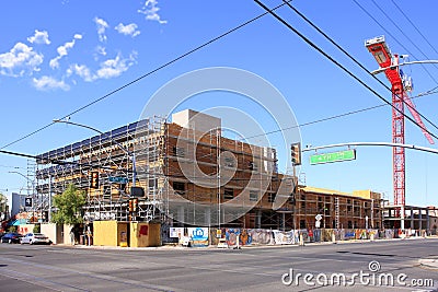 New construction continues in Tucson AZ. Editorial Stock Photo