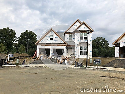 New Home Construction Being Built In New Jersey Editorial Stock Photo