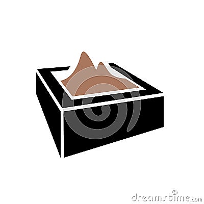 new creative sandbox icon logo design vector graphic concept Vector Illustration