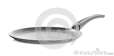 New crepe frying pan isolated. Cooking utensil Stock Photo