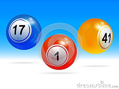 New 3D bingo lottery balls Stock Photo