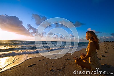New Day Meditation Stock Photo