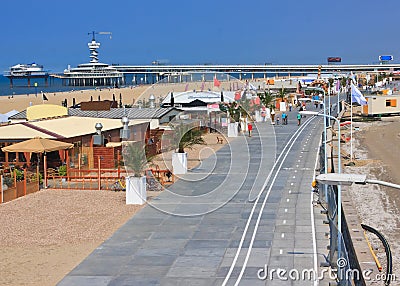 New De Pier Scheveningen Sea Side Stock Photo