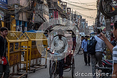 Classic Auto Rickshaw India Tuk Tuk with three wheeler is local taxi Editorial Stock Photo