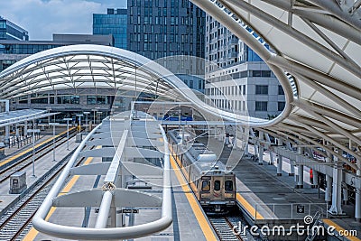 New Denver Union Station Train in station Editorial Stock Photo