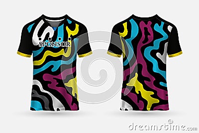 New design of Tshirt sports abstract jersey suitable for racing, soccer, gaming, motocross, gaming, cycling Vector Illustration