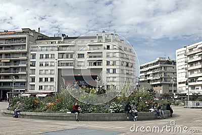 new district and houses (residential building) in Limoges Editorial Stock Photo