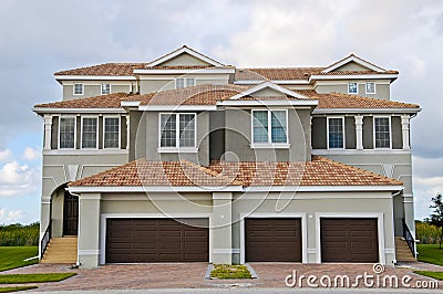 New Duplex House Stock Photo