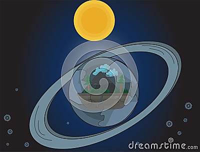 new earth Vector Illustration