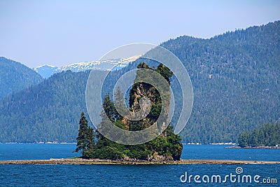 New Eddystone Rock Misty Fjords National Monument Park Stock Photo