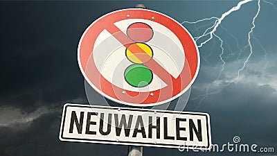 New elections instead of Ampelkoalition (traffic light coalition) in Germany Stock Photo