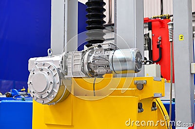 New electric motor for industrial machines at the plant Stock Photo