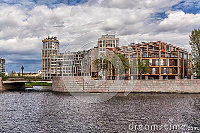 New elite residential complex Â«Omega HouseÂ» and business center in St. Petersburg Editorial Stock Photo