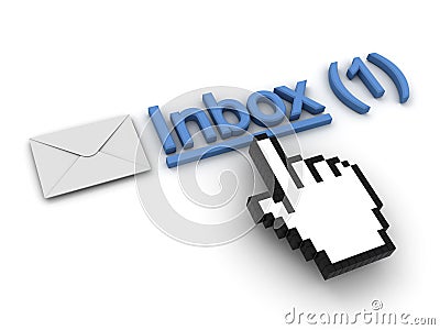 New email message in the inbox Stock Photo