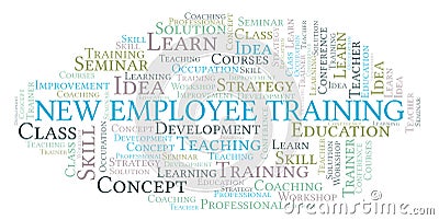 New Employee Training word cloud. Stock Photo