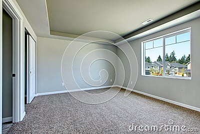 New empty room with beige carpet. Stock Photo