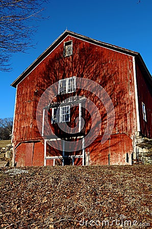 New England Barn Stock Photo