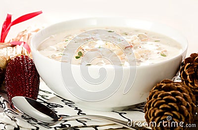 New England Chowder Stock Photo