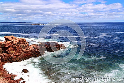 New England Coastline Stock Photo