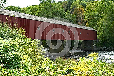 New England covered bridge Stock Photo